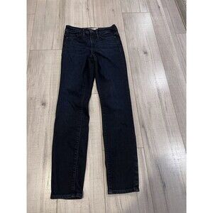 Athleta Sculptek Skinny Jeans Overdye Wash Blue High Rise Women's Size 0